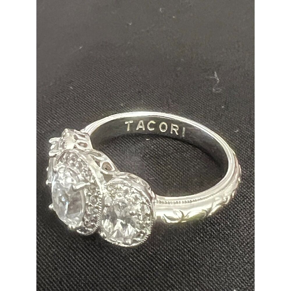 Tacori "Bloom with Love" 3-Stone Ring, Size 8 - Picture 6 of 9